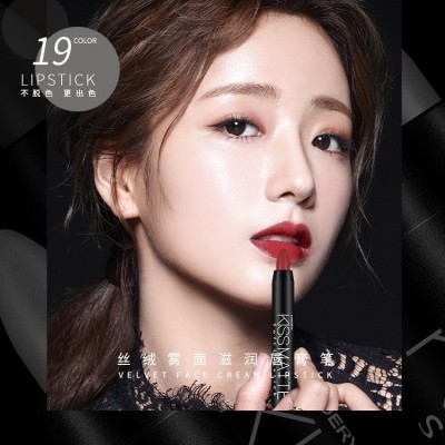 DNM雾面哑光唇膏19色笔显色滋润唇彩易上色唇釉旋转口红跨境批发图2