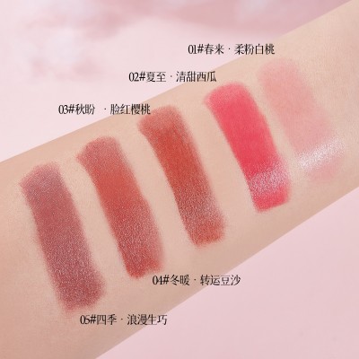 马卡龙系列温变唇膏温感变色润唇膏显白裸色唇釉水光镜面四季口红图3