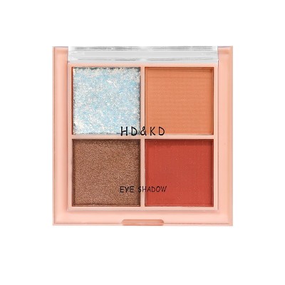 彩妆HDKD迷你四色眼影盘 大地色亮片闪粉学生ins平价眼影小盘6011图5