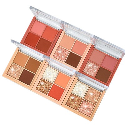 彩妆HDKD迷你四色眼影盘 大地色亮片闪粉学生ins平价眼影小盘6011图5