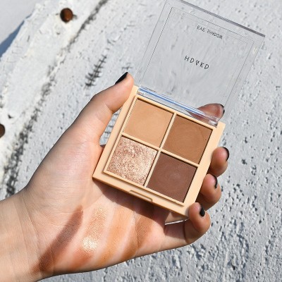 彩妆HDKD迷你四色眼影盘 大地色亮片闪粉学生ins平价眼影小盘6011图4