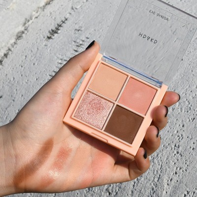 彩妆HDKD迷你四色眼影盘 大地色亮片闪粉学生ins平价眼影小盘6011图2
