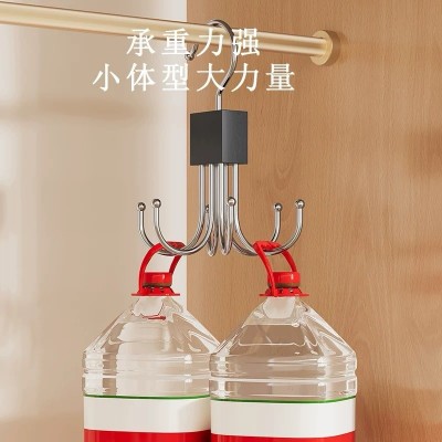 六爪可旋转文胸吊带背心手提包实木衣架收纳神器胸罩整理挂衣架挂图2