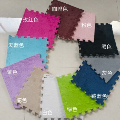 毛绒爬爬垫拼接儿童防摔榻榻米北极绒泡沫地垫卧室加厚全铺保暖图3