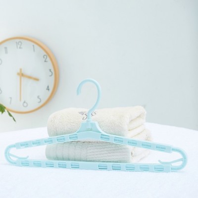 可升缩拉长无痕衣架干湿两用晾晒衣架被单枕套浴巾塑料晾架大衣架图2