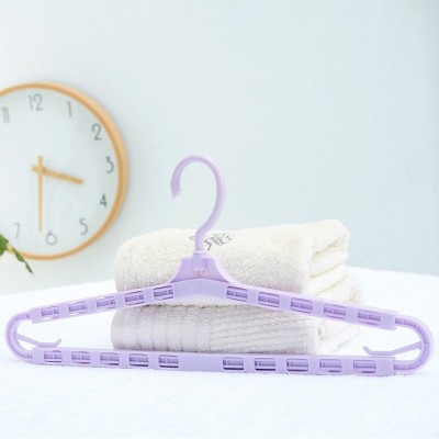 可升缩拉长无痕衣架干湿两用晾晒衣架被单枕套浴巾塑料晾架大衣架图3