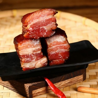重庆柏树枝烟熏腊肉五花腊肉精品三线肉图3