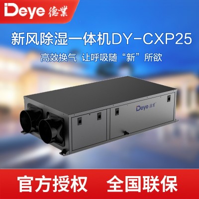 德业新风除湿一体机DY-CXP25别墅双风阀水泵直排吊顶新风抽湿机图4