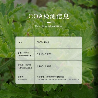 紫馨园「玫瑰天竺葵」进口单方精油 GERANIUM EO香叶天竺葵油原料图3