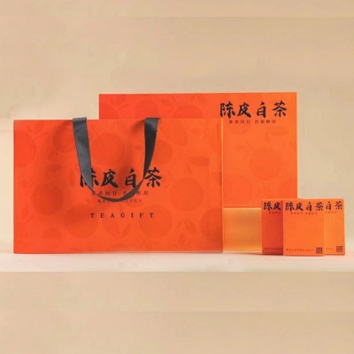 陈皮贡眉白茶 陈皮寿眉白茶饼干茶礼盒装伴手礼茶叶批发厂家直销