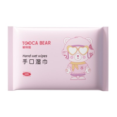 10片装湿纸巾清洁湿巾便携迷你湿巾小包小湿巾随身携带网店外卖