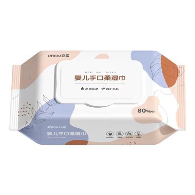 安柔现货大包婴儿湿巾母婴适用湿纸巾口手巾婴儿手口湿巾厂家批发