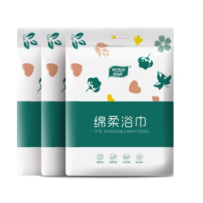 （面议）一次性浴巾加大加厚出差旅行酒店便携独立包装一件代发定制