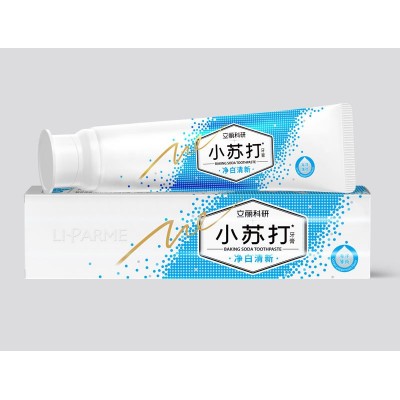 爆款牙膏小苏打 亮白劲爽180g洁白的牙齿花蜜薄荷味牙膏深层清洁