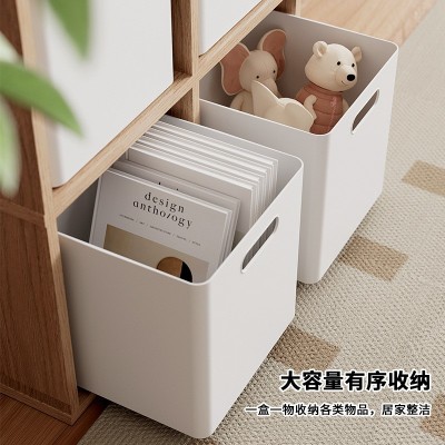 正方形书柜收纳箱衣物杂物整理柜带盖带轮收纳盒玩具书本收纳筐