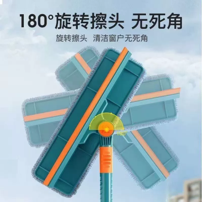 可弯曲擦玻璃器正面擦反面刮双面高层刮水器窗户清洁家政擦窗器