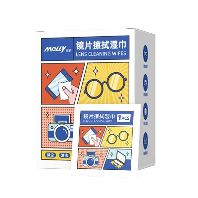 眼镜湿巾镜片清洁一次性速干湿巾纸擦眼镜布镜头屏幕眼镜防雾擦片