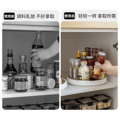 旋转调料置物架家用厨房多功能调料架转盘桌面调料瓶收纳收纳架