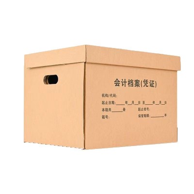 订制批发办公收纳箱整理箱会计凭证专用文件箱牛皮纸档案专用箱